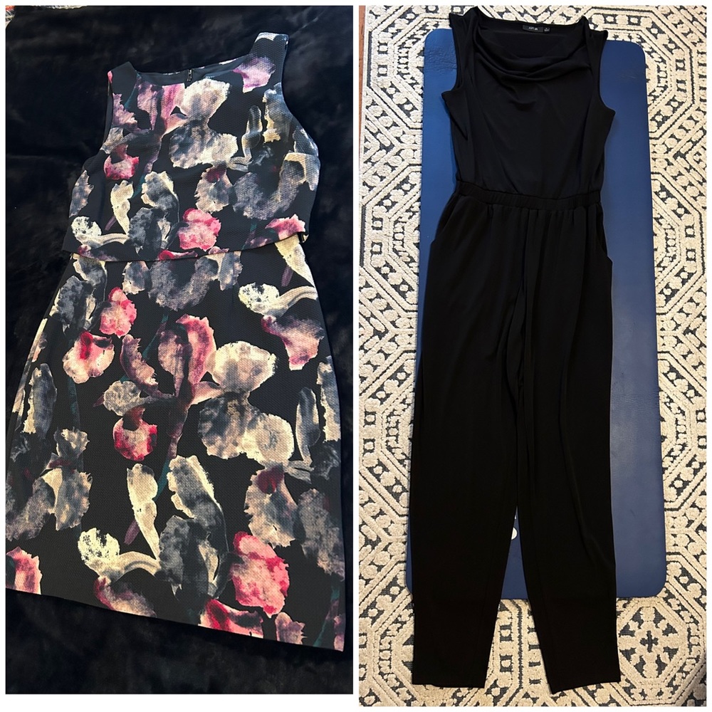 Dress and jumpsuit bundle- Ivanka trump dress size 4/ APT9 M jumpsuit